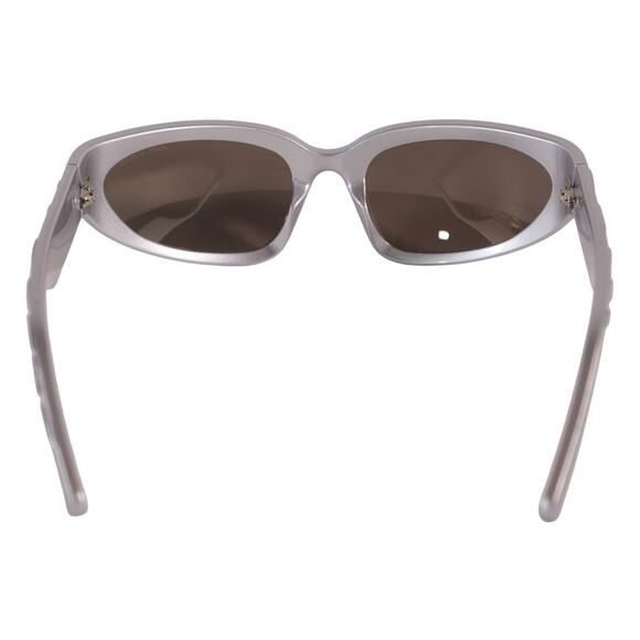 Marc Jacobs Narrow Wraparound Sunglasses - Silver / Silver Mirrored - Picture 9 of 11